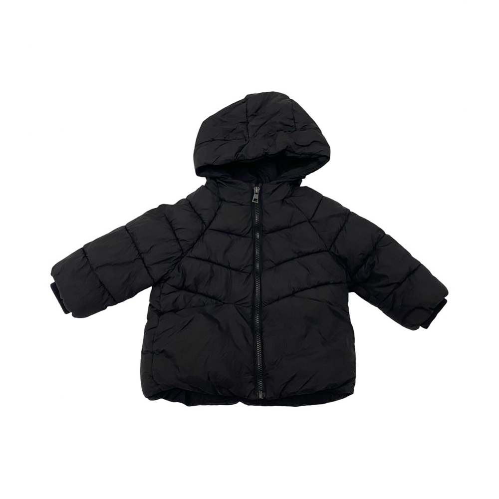Zara Black Down Puffer Coat- 18-24 months